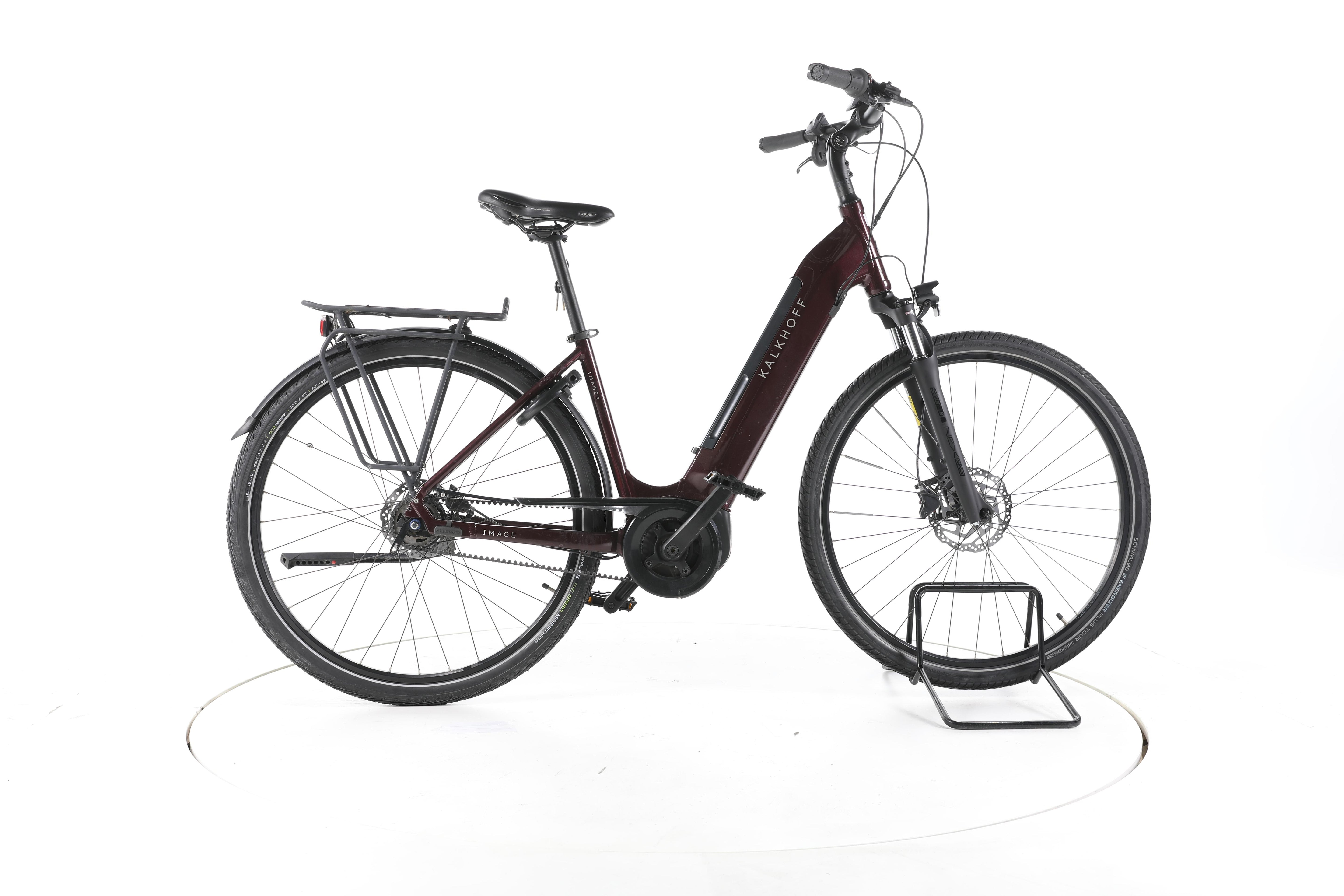 Kalkhoff 3.B EXCITE WAVE, Winered, S City E-Bike Tiefeinsteiger - Image 1
